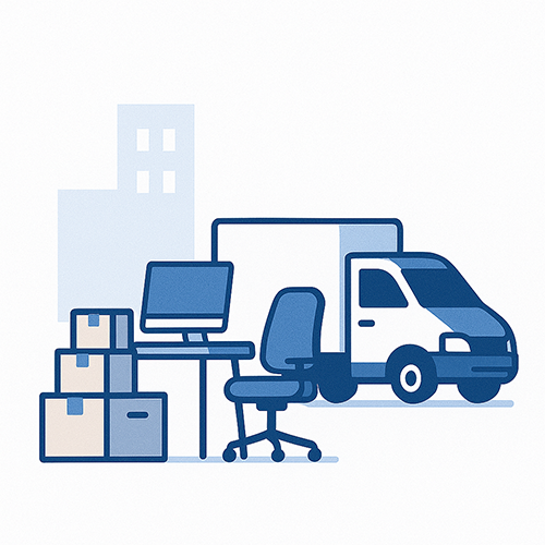 הובלות משרדים עם פירוק ציוד ומעבר מחוץ לשעות הפעילות